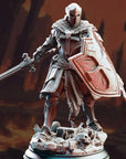 Cursed Paladin of Vengeance, Leopold the Undying - 3d Printed Miniature Sculpted by DM Stash