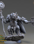 Metrocles Red Gazer - Fighting Philosophers of Corm (Rhinofolk) - 3d Printed Miniature sculpted by Daybreak Miniatures