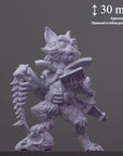 The Nekomancer - Fantasy Pets - 3d Printed Miniature Sculpted by Tainted Saint Miniatures