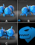 Bombot - Iron Gears - 3d Printed Miniature Sculpted by Blue Wyvern