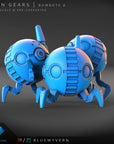 Bombot - Iron Gears - 3d Printed Miniature Sculpted by Blue Wyvern