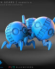 Bombot - Iron Gears - 3d Printed Miniature Sculpted by Blue Wyvern