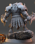 Kharnus Firehorn - Ironmane Minotaurs of Emberhold - 3d Printed Miniature sculpted by Daybreak Miniatures