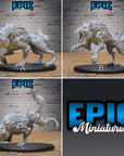 Undead Dire Wolf - 3d Printed by Epic Miniatures