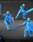 Sword Infantry - Azure Bound - 3d Printed Miniature by Blue Wyvern