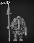 Elephant Warrior - Spear - 3d Printed Miniature by Goon Master Games