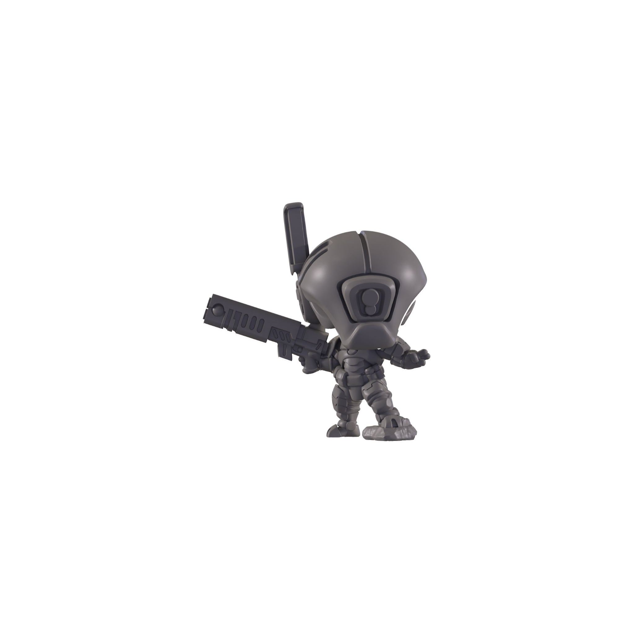 Dish warriors and anger suits - 3d Printed Grimdark Cuteness Chibi Miniature