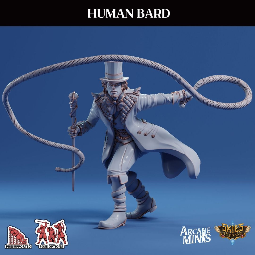 Human Bard - 3d Printed Miniature by Arcane Minis