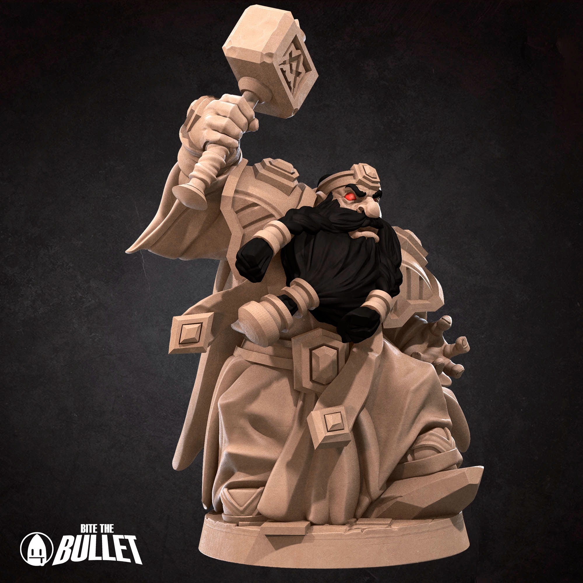 Dwarf Emperor - 3d Printed Miniature by Bite the Bullet