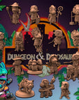 Dungeons and Dinosaurs - 3d Printed Miniature Sculpted by Falcata3d