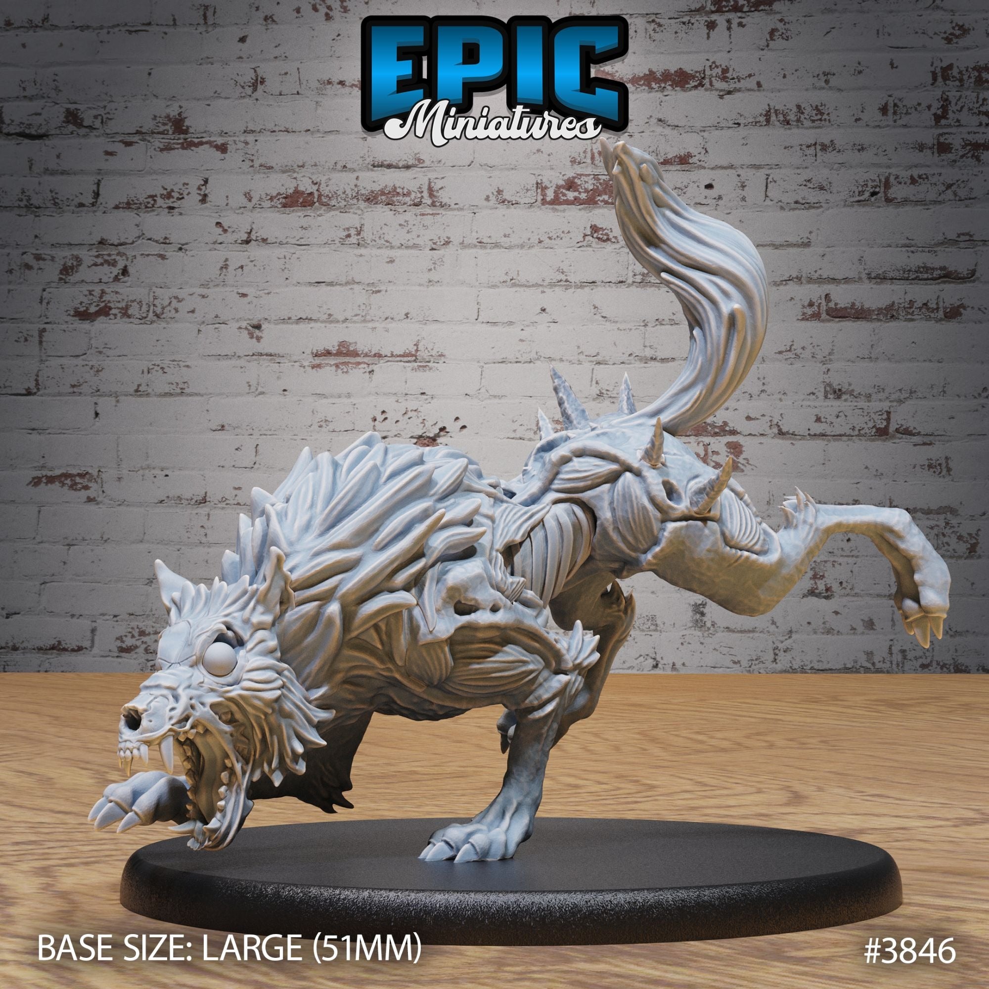 Undead Dire Wolf - 3d Printed by Epic Miniatures