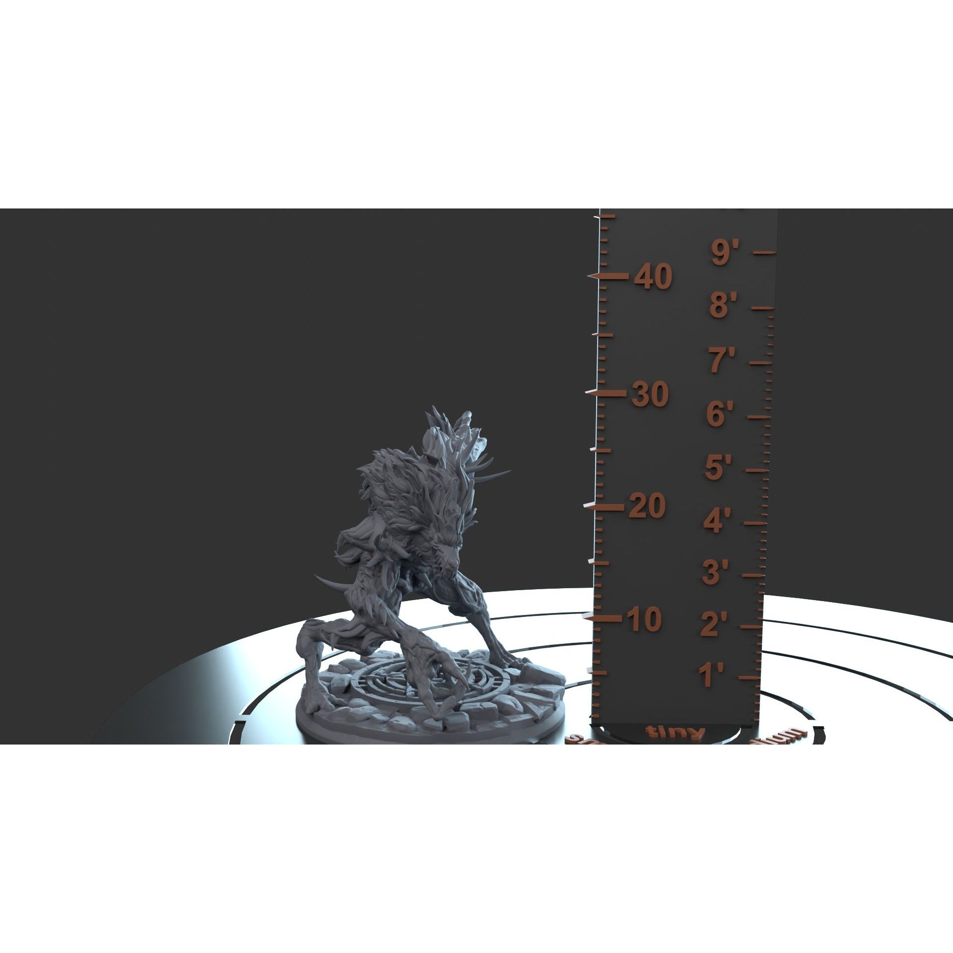 Corrupted Werewolf - 3d Printed Miniature by Rocket Pig Games