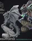 Silver Dragon - 3d Printed Miniature by Printed Obsession