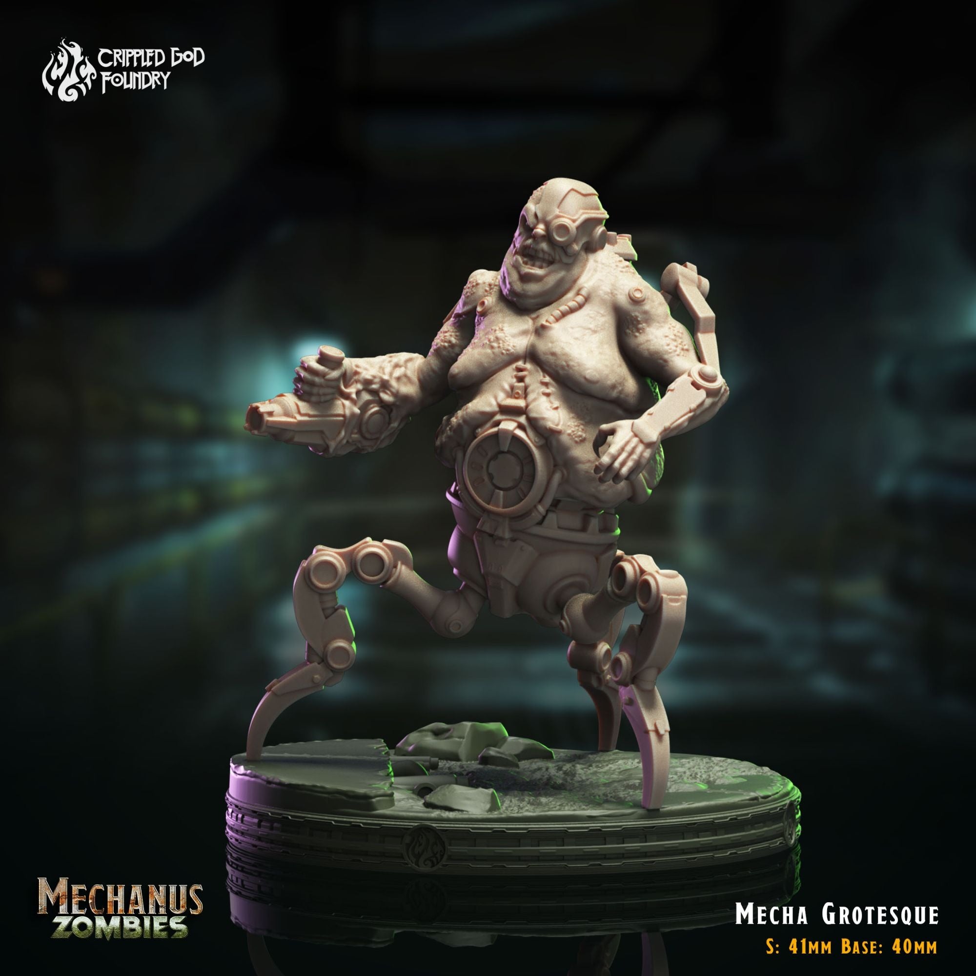 Mecha Grotesque - 3d Printed Miniature Sculpted by Crippled God Foundry