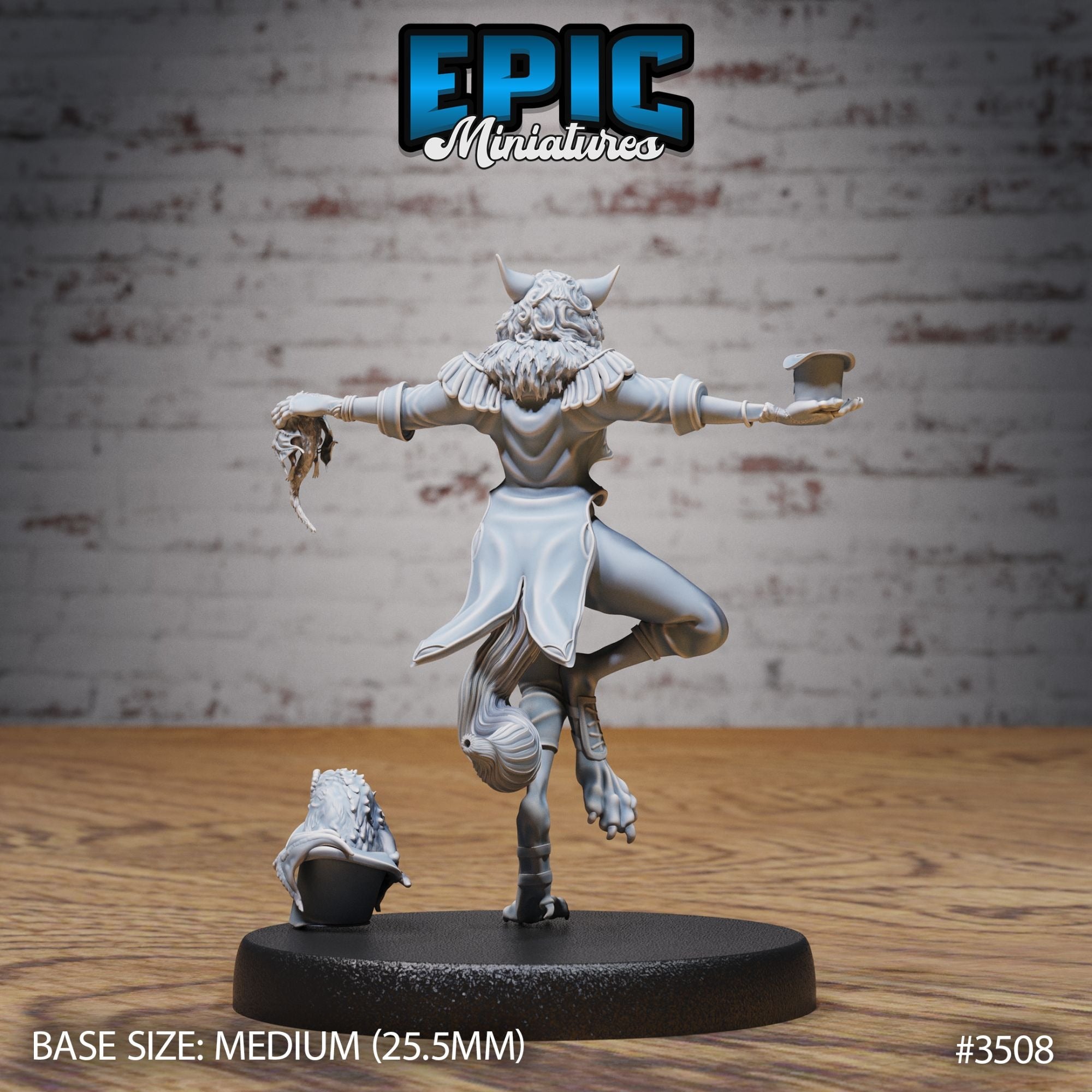 Cat Folk Magician - 3d Printed by Epic Miniatures