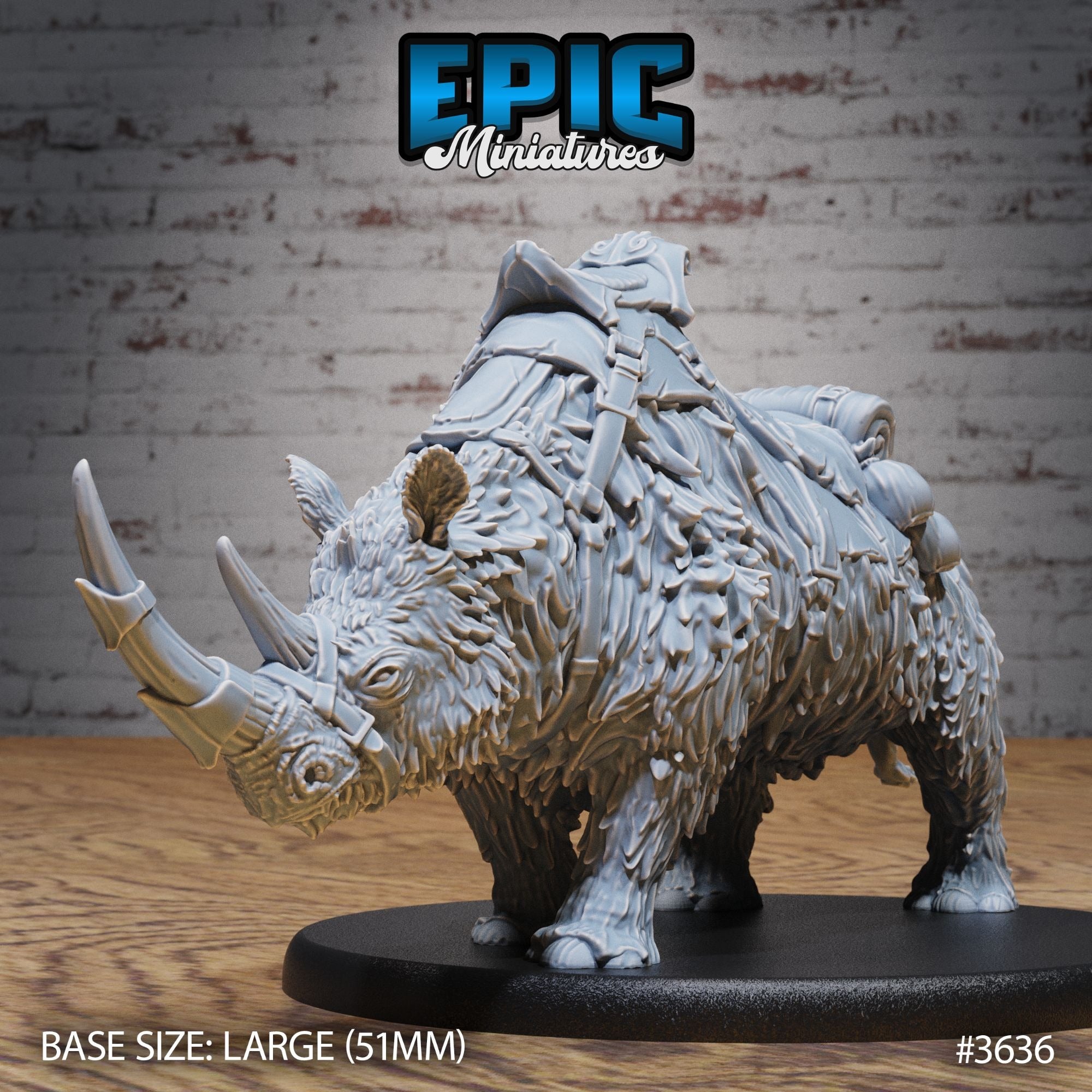 Wooly Rhino - 3d Printed by Epic Miniatures