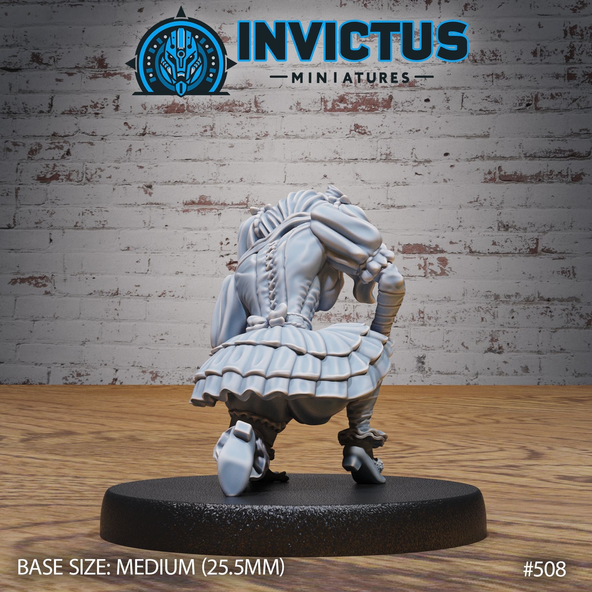 Scary Clown Girl - 3d Printed Miniature Sculpted by Invictus Miniatures