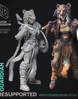 Ursa, Wandering Guardian - 3d Printed Miniature by Printed Obsession