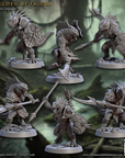 a bunch of alien figurines are shown