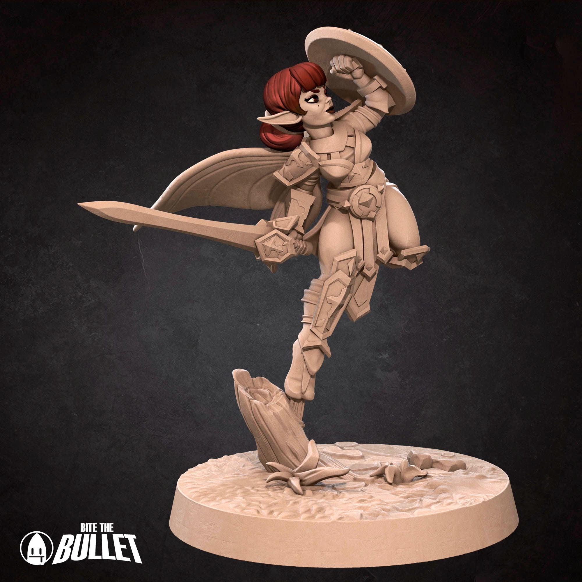 Pixie Paladin - Pixies - 3d Printed Miniature sculpted by Bite the Bullet