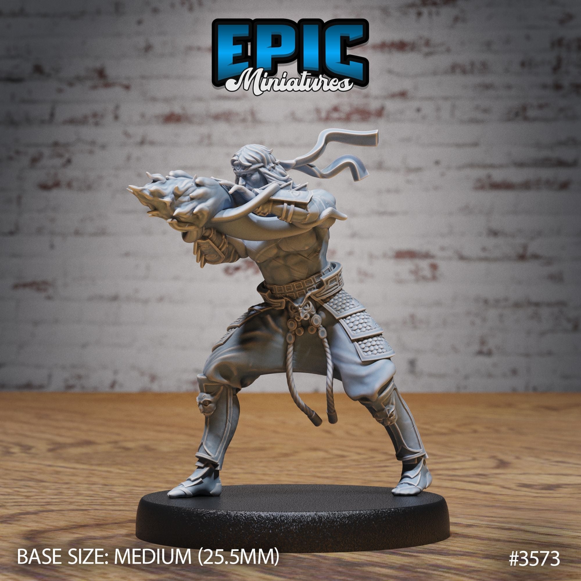 Fire Style Kung Fu Master - 3d Printed by Epic Miniatures