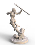 Drakara, the Spear Maiden - 3d Printed Miniature Sculpted by RKS3D