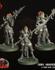 Chaos Valkyries - 3d Printed Miniature by Crippled God Foundry