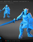 Sword Infantry - Azure Bound - 3d Printed Miniature by Blue Wyvern