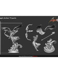 Angelic Archer 75mm Scale Statuette - Better the Devil You Know - 3d Printed Miniature Sculpted by White Werewolf Tavern