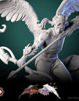 Angelic Archer 75mm Scale Statuette - Better the Devil You Know - 3d Printed Miniature Sculpted by White Werewolf Tavern