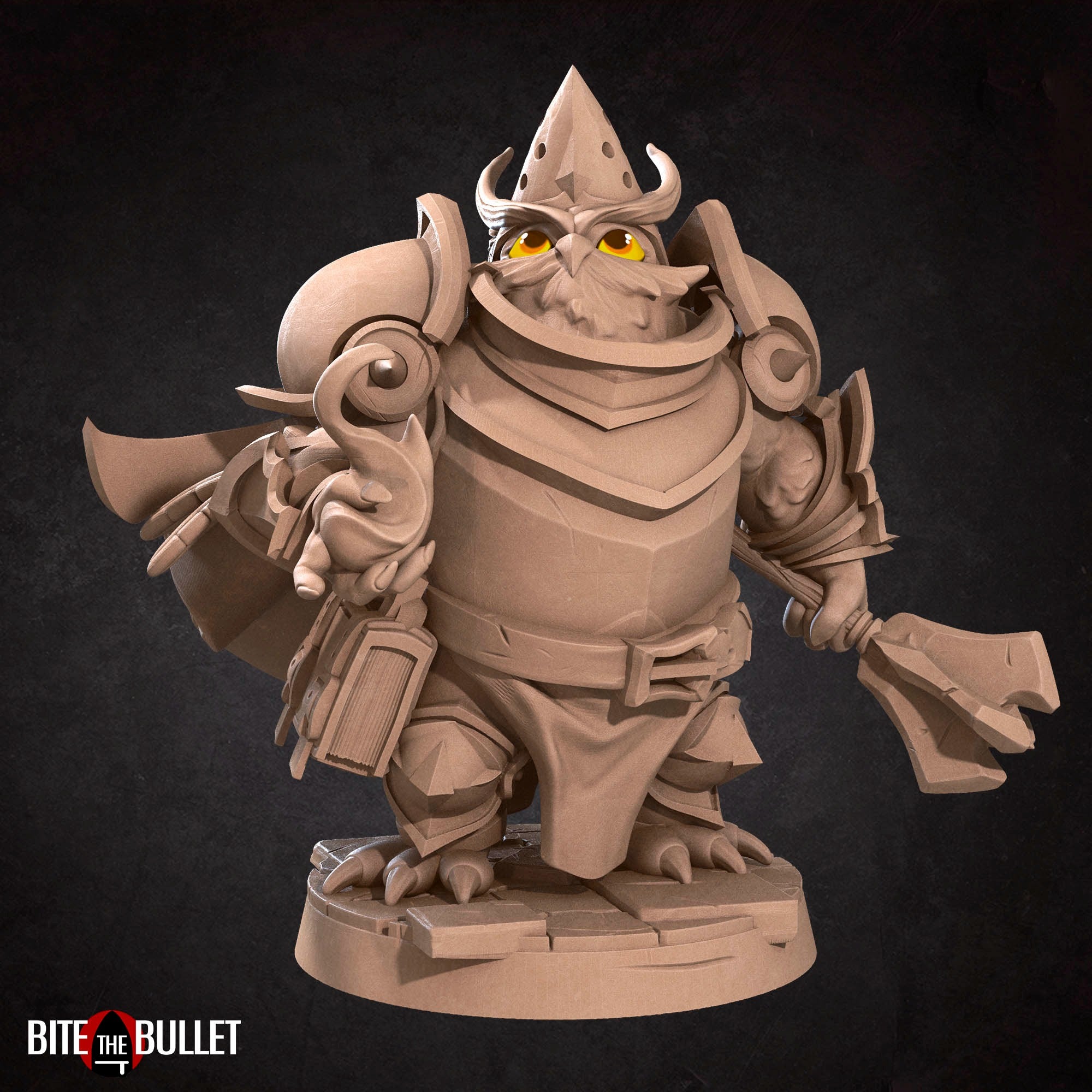 Owlfolk Cleric - 3d Printed Miniature by Bite the Bullet