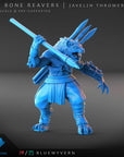 Javelin Thrower - Bone Reavers - 3d Printed Miniature Sculpted by Blue Wyvern