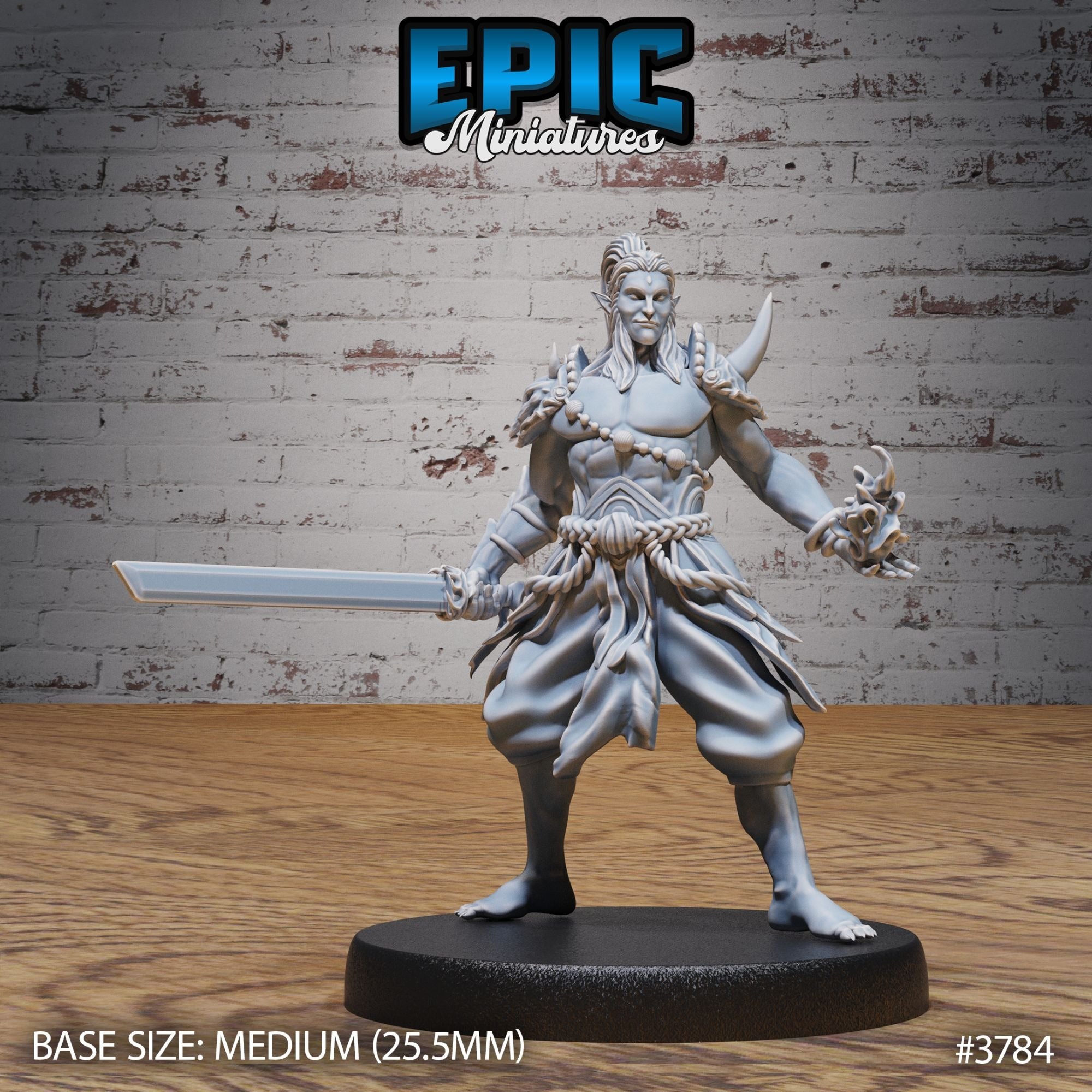 Oni Adventurer - 3d Printed by Epic Miniatures