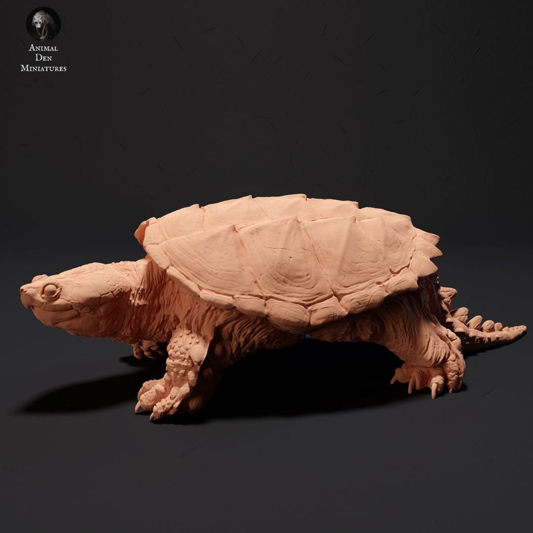 Common Snapping Turtle - 3d Printed 1/24 Scale Miniature by Animal Den