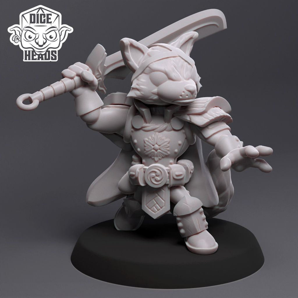 Fox Fighters - 3d Printed Miniature by DiceHeads