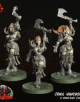 Chaos Valkyries - 3d Printed Miniature by Crippled God Foundry