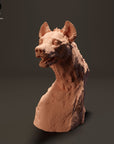 Spotted Hyena Bust - 3d Printed 1:8 Scale Bust by Animal Den