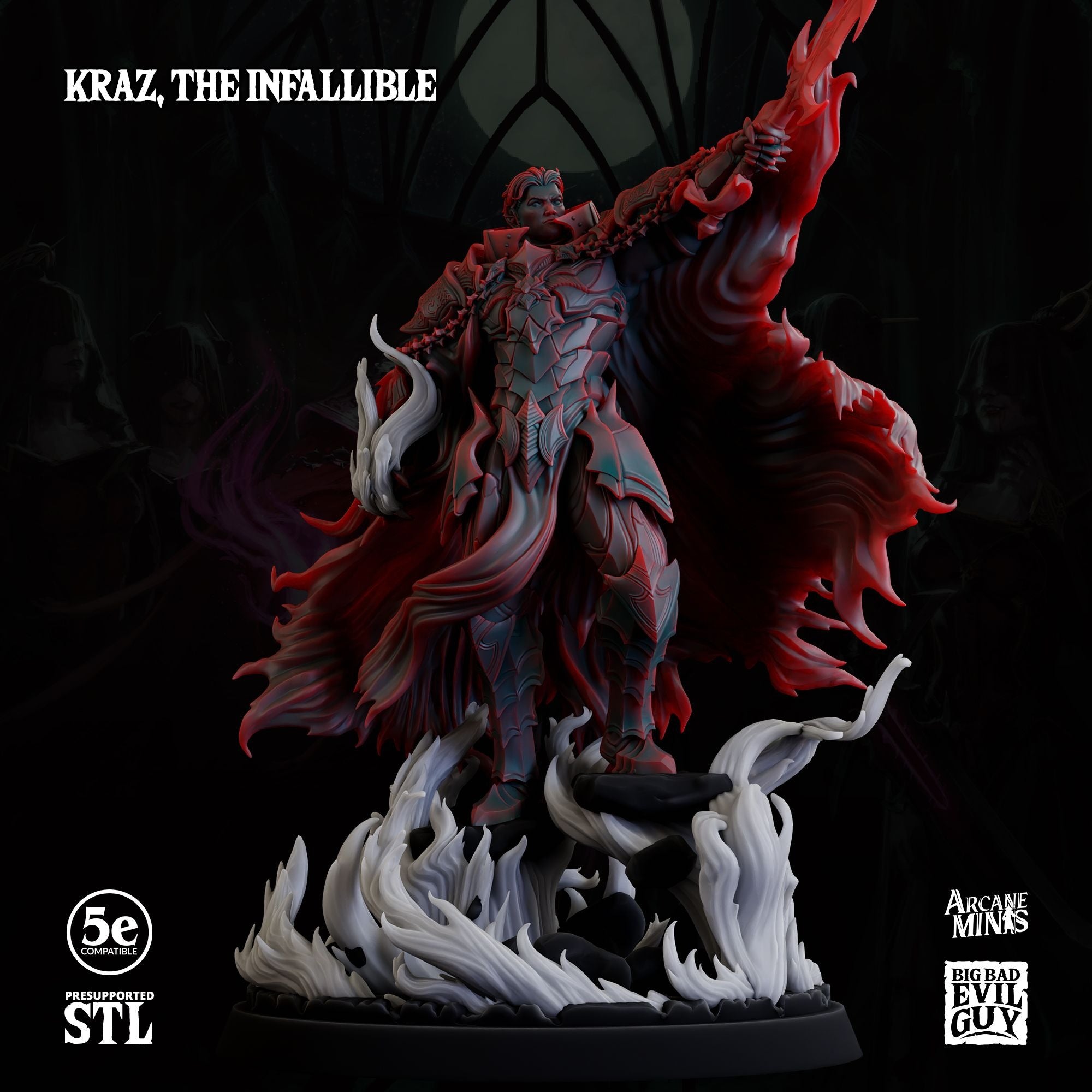 Kraz the Infallible - 3d Printed Miniature by Big Bad Evil Guys