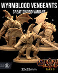 Wyrmblood Vengeants - Children of the Flame - 3d Printed Miniature by Dragon Trappers Lodge