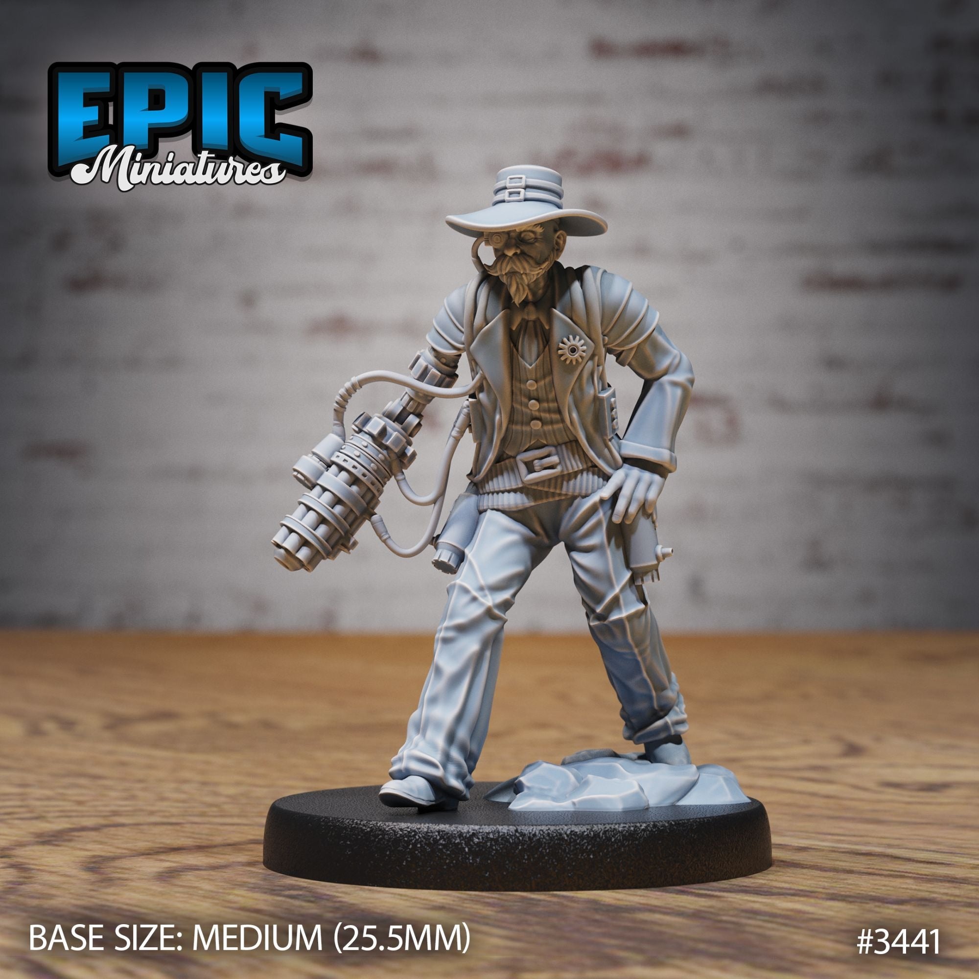 Gatling Artificer Sheriff - 3d Printed by Epic Miniatures