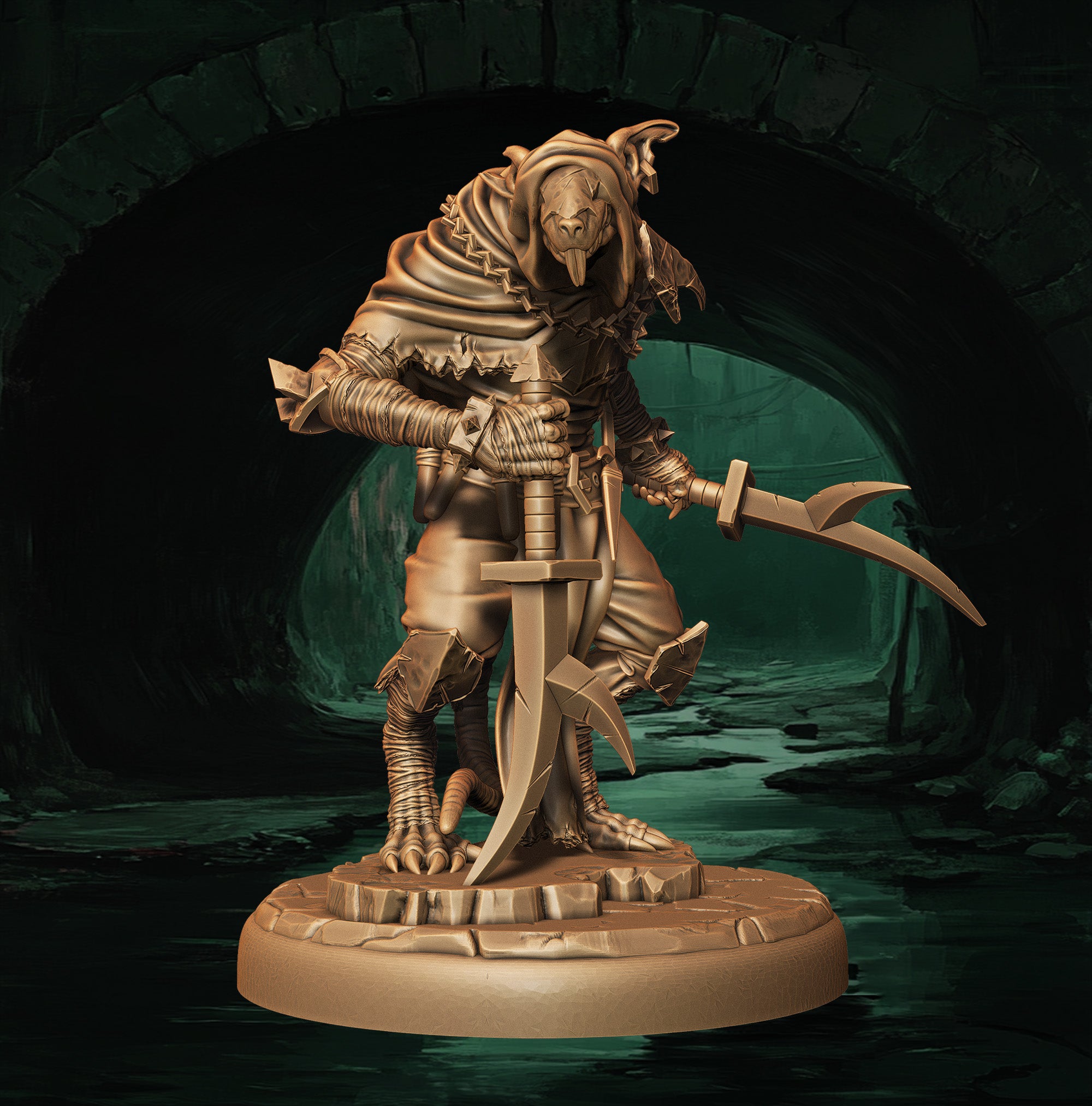 a statue of a knight holding a sword