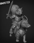 Squirrel Dachsund Cavalry - 3d Printed Miniature Sculpted by Goon Master Games