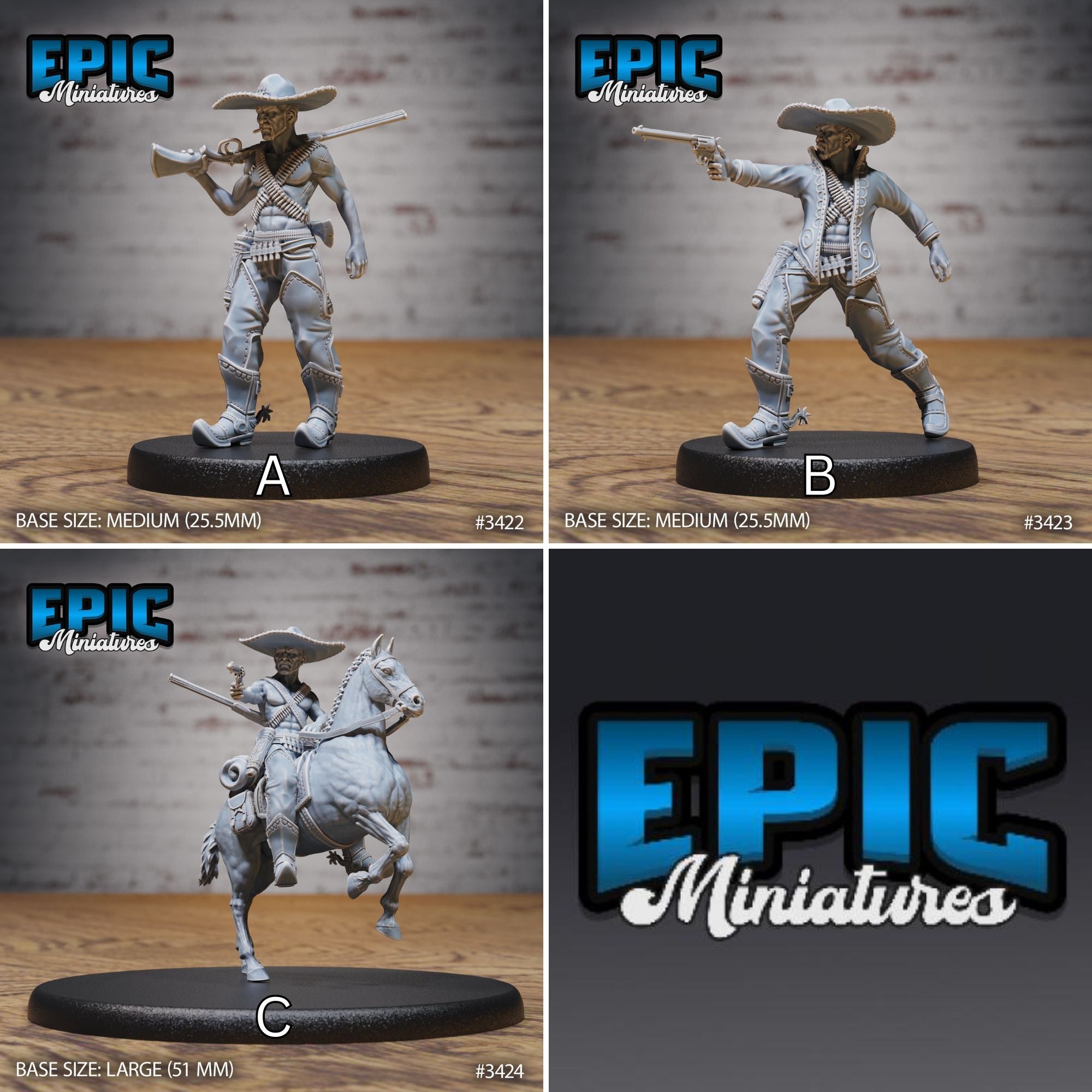 Wild West Bandit - 3d Printed by Epic Miniatures