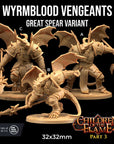 Wyrmblood Vengeants - Children of the Flame - 3d Printed Miniature by Dragon Trappers Lodge