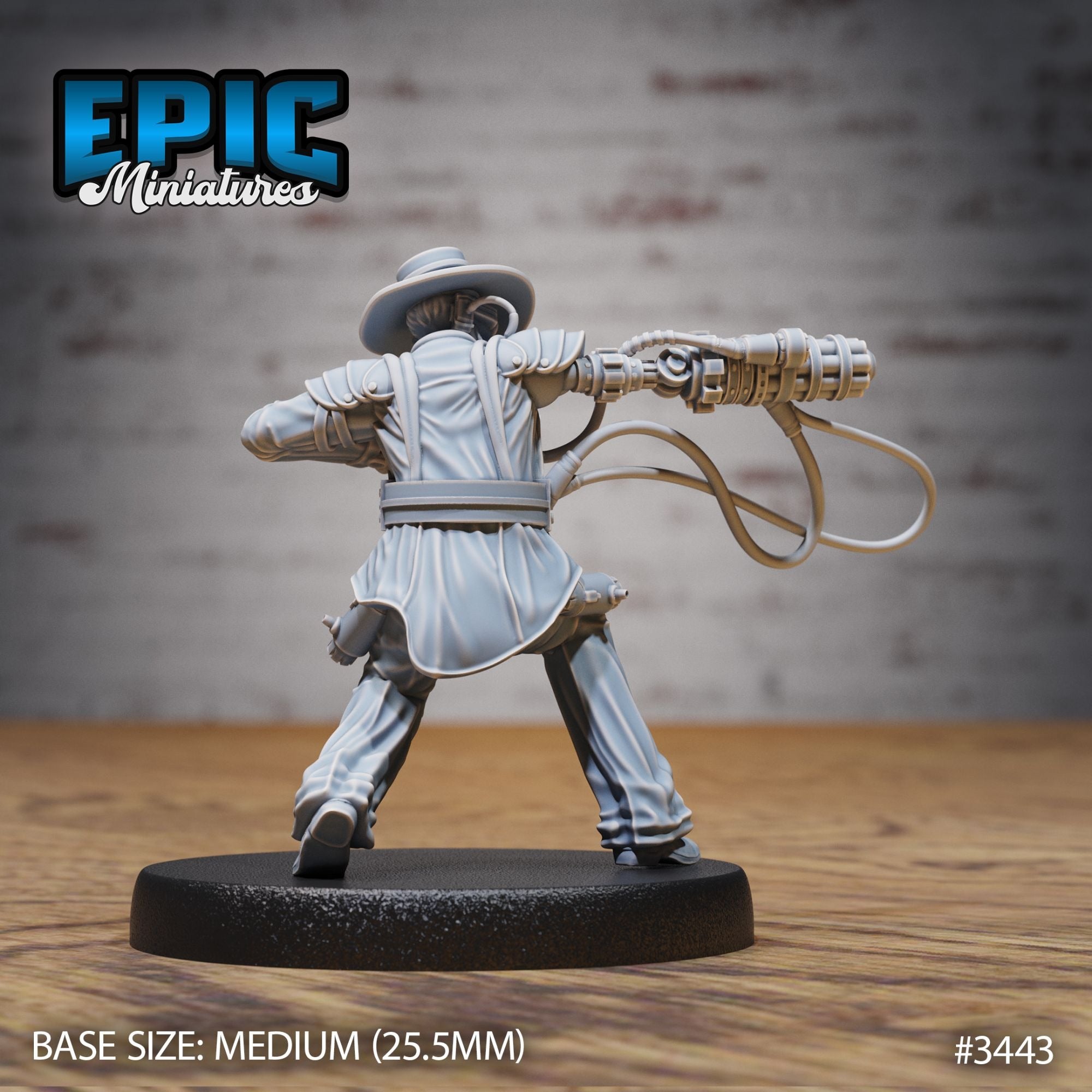 Gatling Artificer Sheriff - 3d Printed by Epic Miniatures