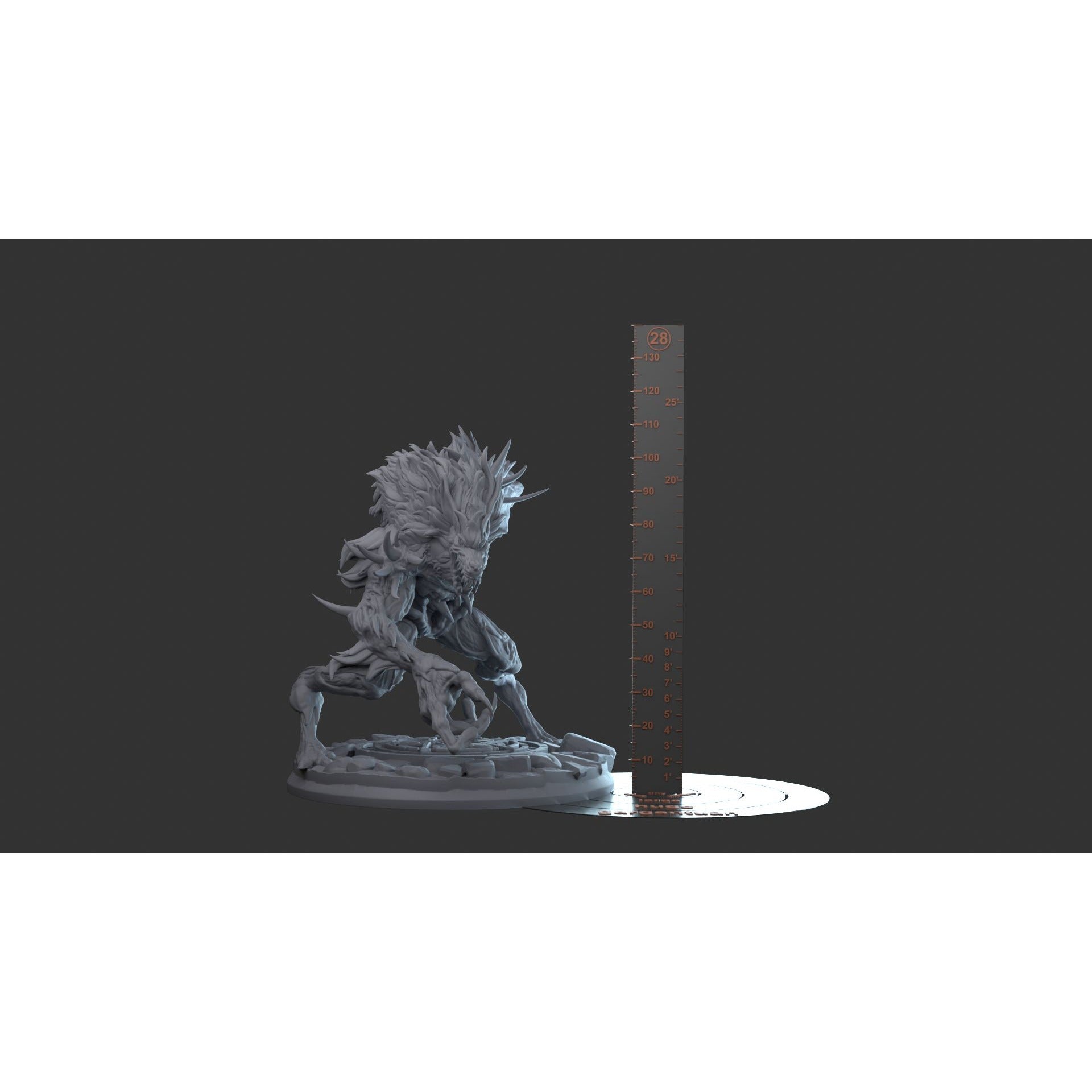 Corrupted Werewolf - 3d Printed Miniature by Rocket Pig Games