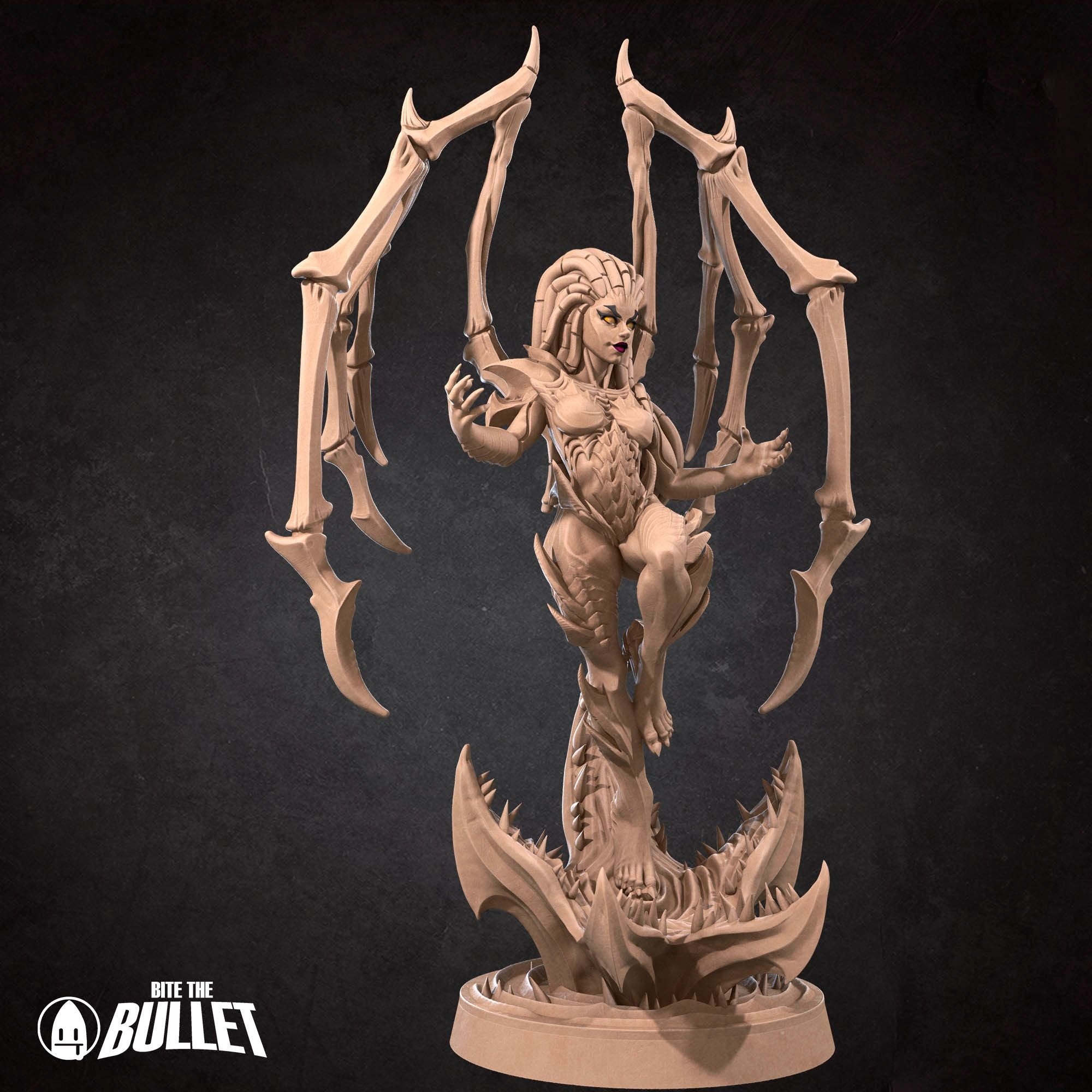 Sarah, Queen of Blades - 3d Printed Miniature sculpted by Bite the Bullet