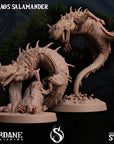 Ranaos Salamander - Dino Domination - 3d Printed Miniature Sculpted by Sordane Publishing