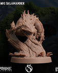 Ranaos Salamander - Dino Domination - 3d Printed Miniature Sculpted by Sordane Publishing