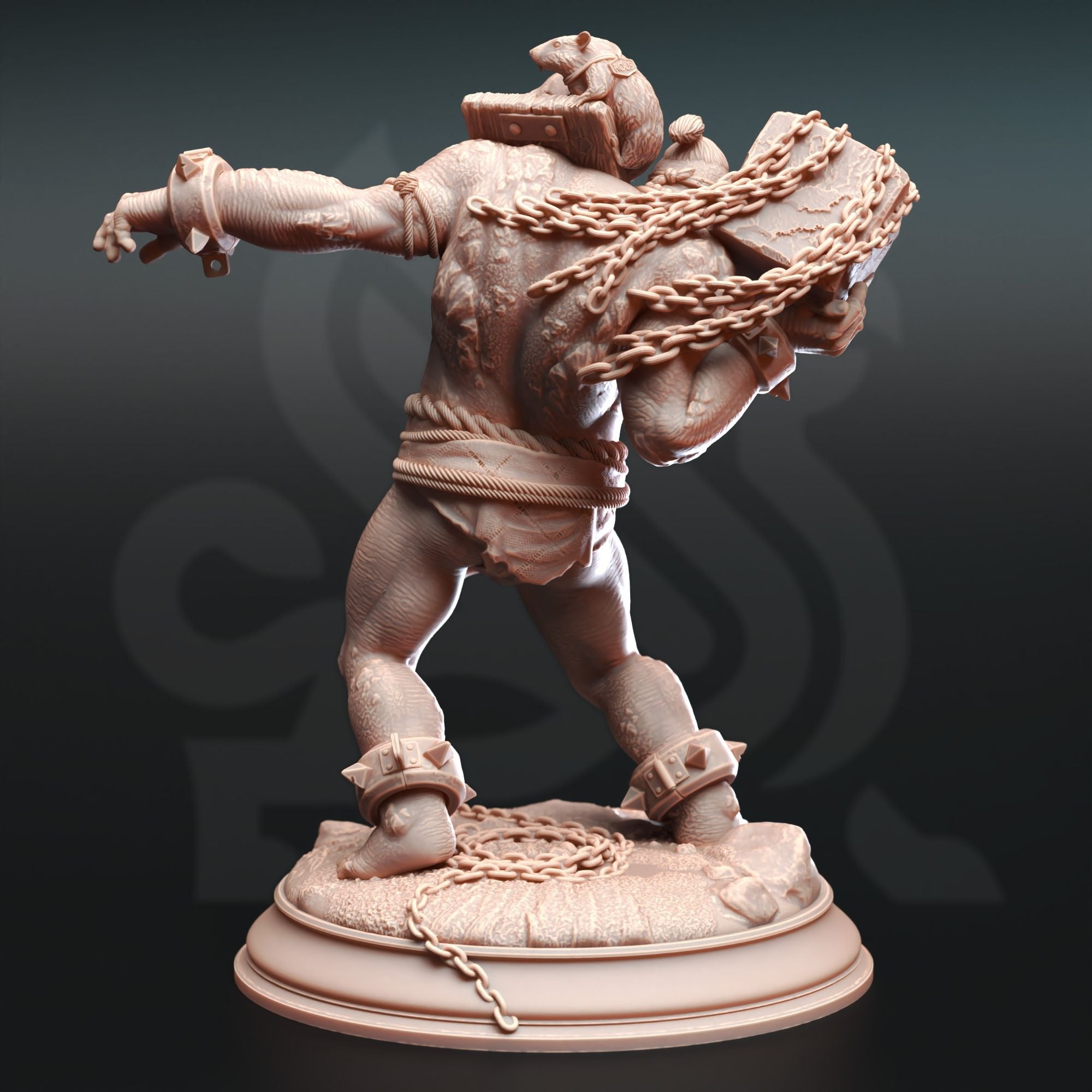 Droggod Ettin Savages - 3d Printed Miniature by DM Stash